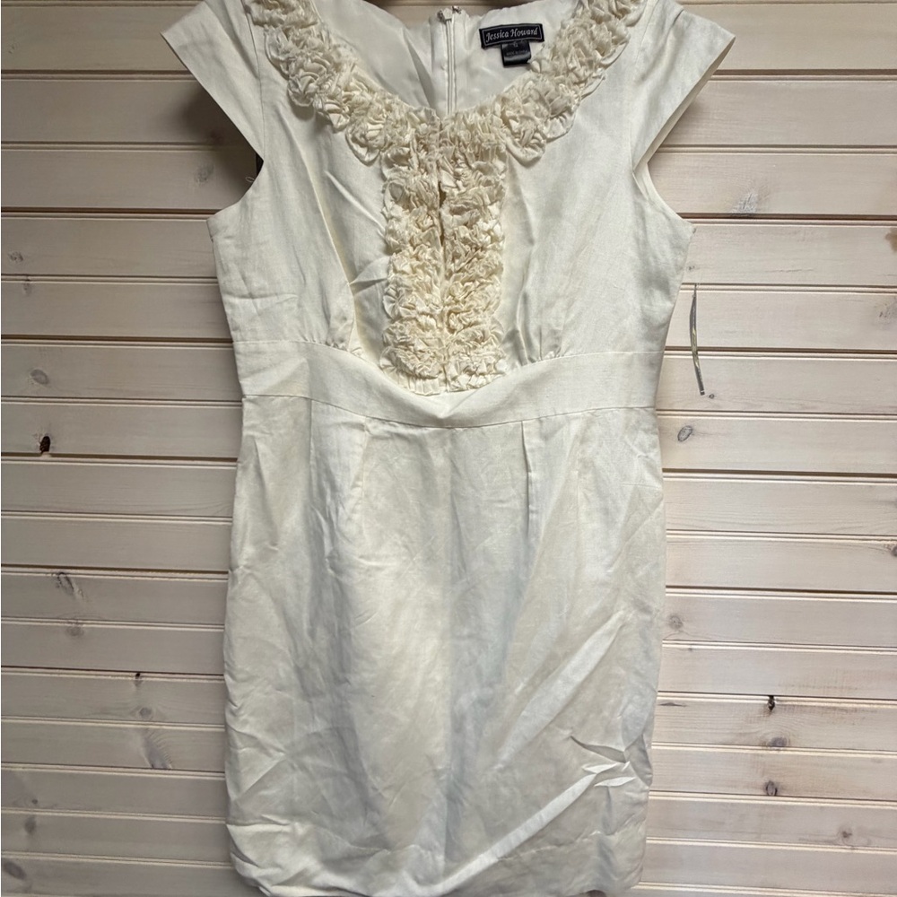 Jessica Howard Cream Floral Mini Dress